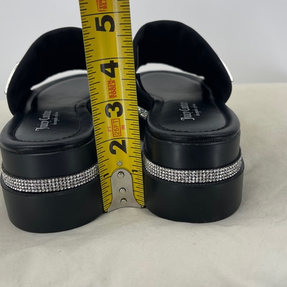 Juicy Couture Black Mules with Silver Trim WOMENS SIZE 9.5 - Picture 8 of 11
